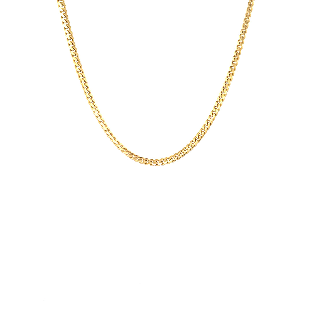 10K Yellow Gold Cuban Link Chain 4mm Size 14'' Weight 17.6 gr