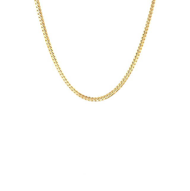 10K Yellow Gold Cuban Link Chain 4mm Size 14'' Weight 17.6 gr