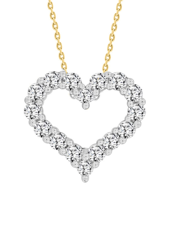 LADIES PENDANT 0.25CT ROUND DIAMOND 14K YELLOW GOLD