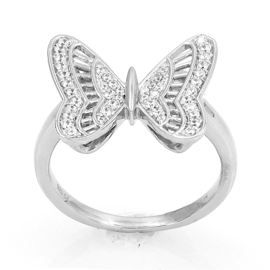 "LADIES RING 0.25CT ROUND DIAMOND 10K WHITE GOLD "