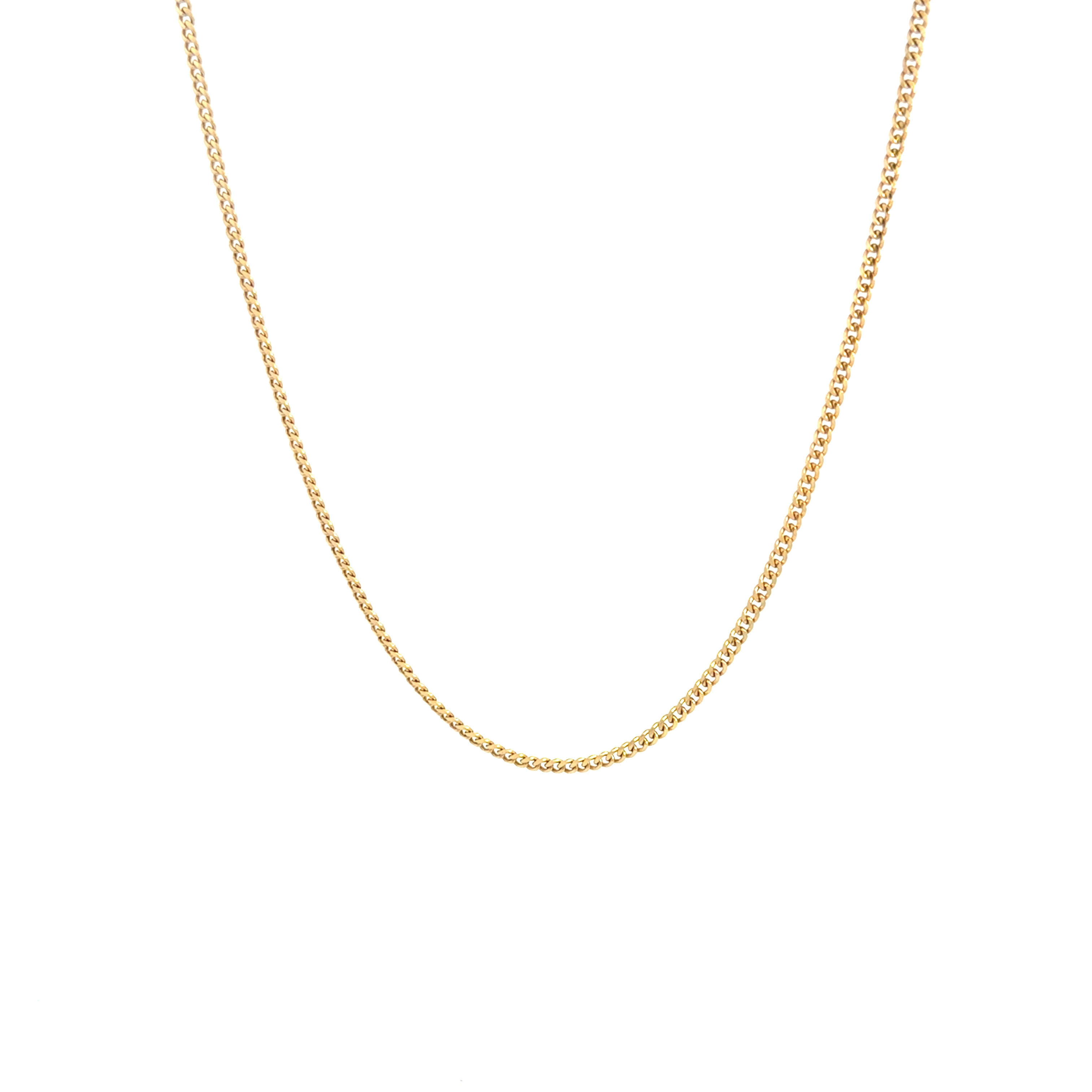 10K Yellow Gold Cuban Link Chain Size 24" 2mm Weight 6.6GR