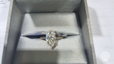 14K Yellow RING LAB GROWN MQ/D EC-143209Y2.0CT Size 7