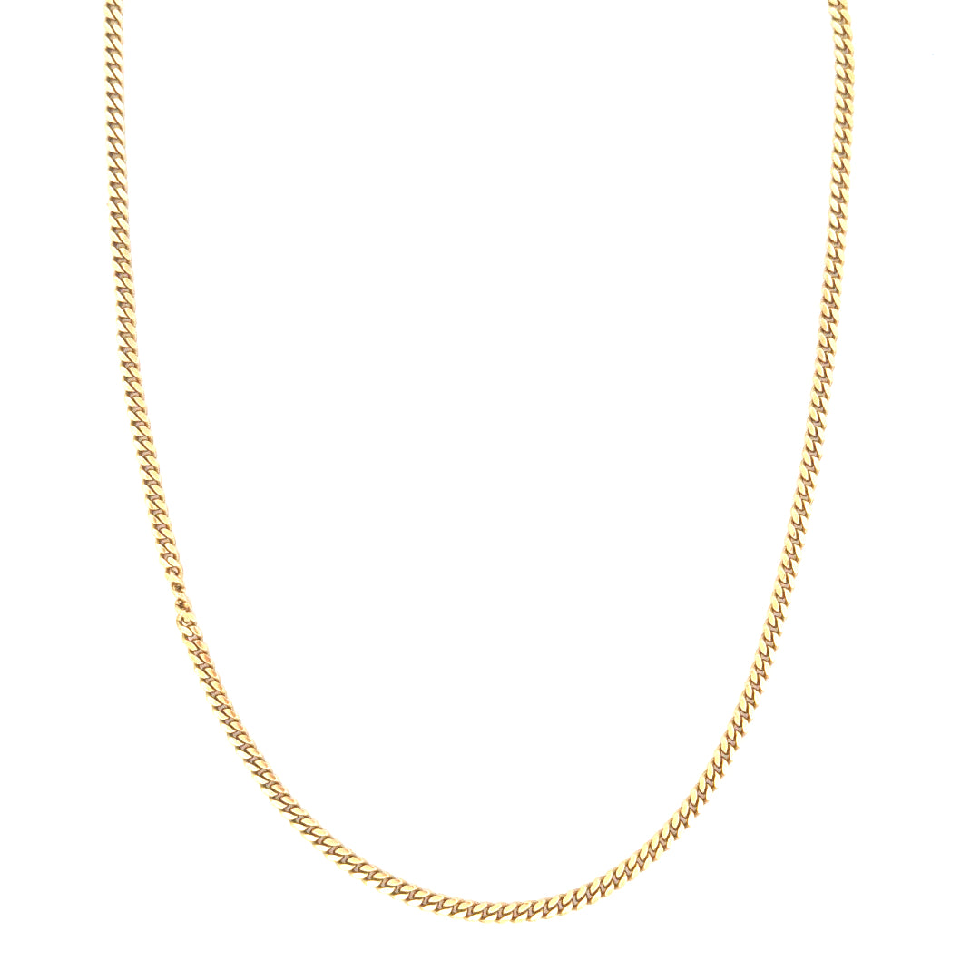 10K Yellow Gold Cuban Link Chain Size 18" Weight 12.2 GR
