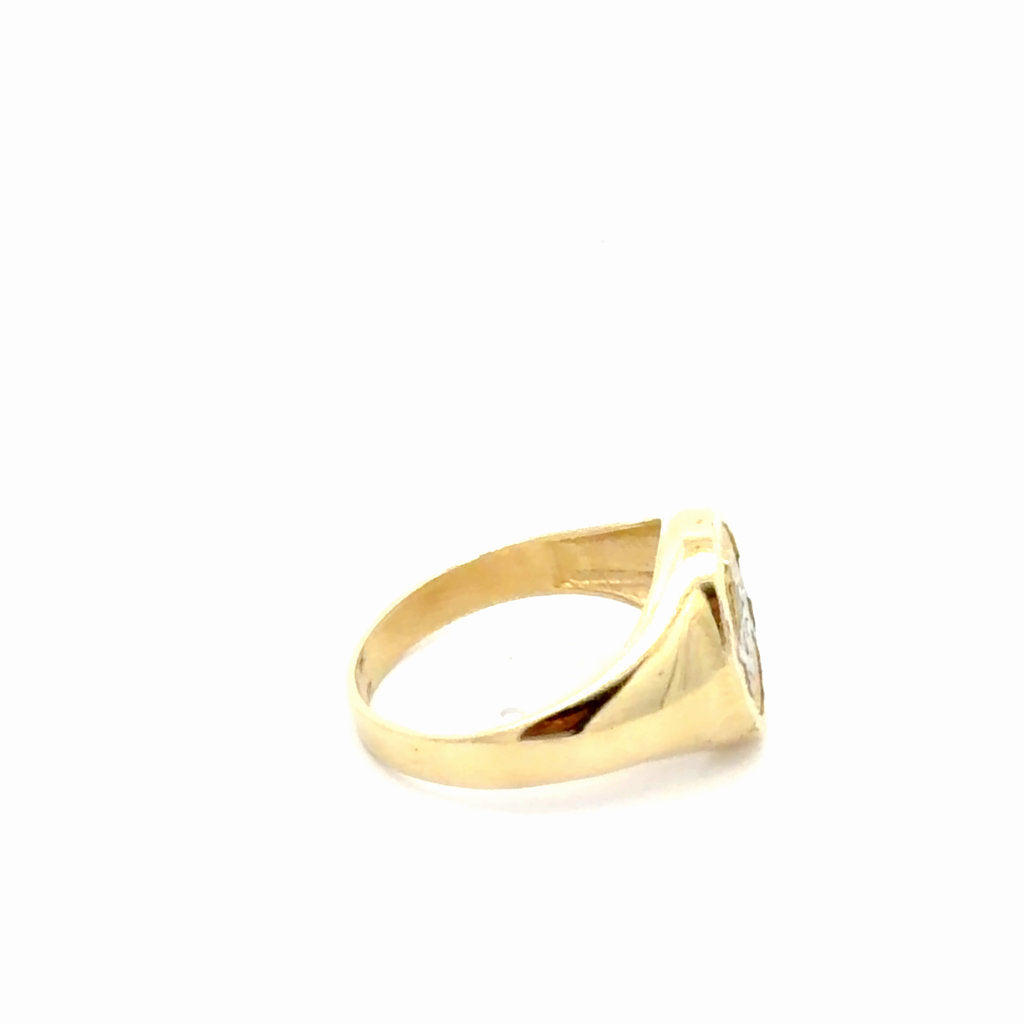 10K Two-Tone Mens Ring 10 1/4" 4.4GR