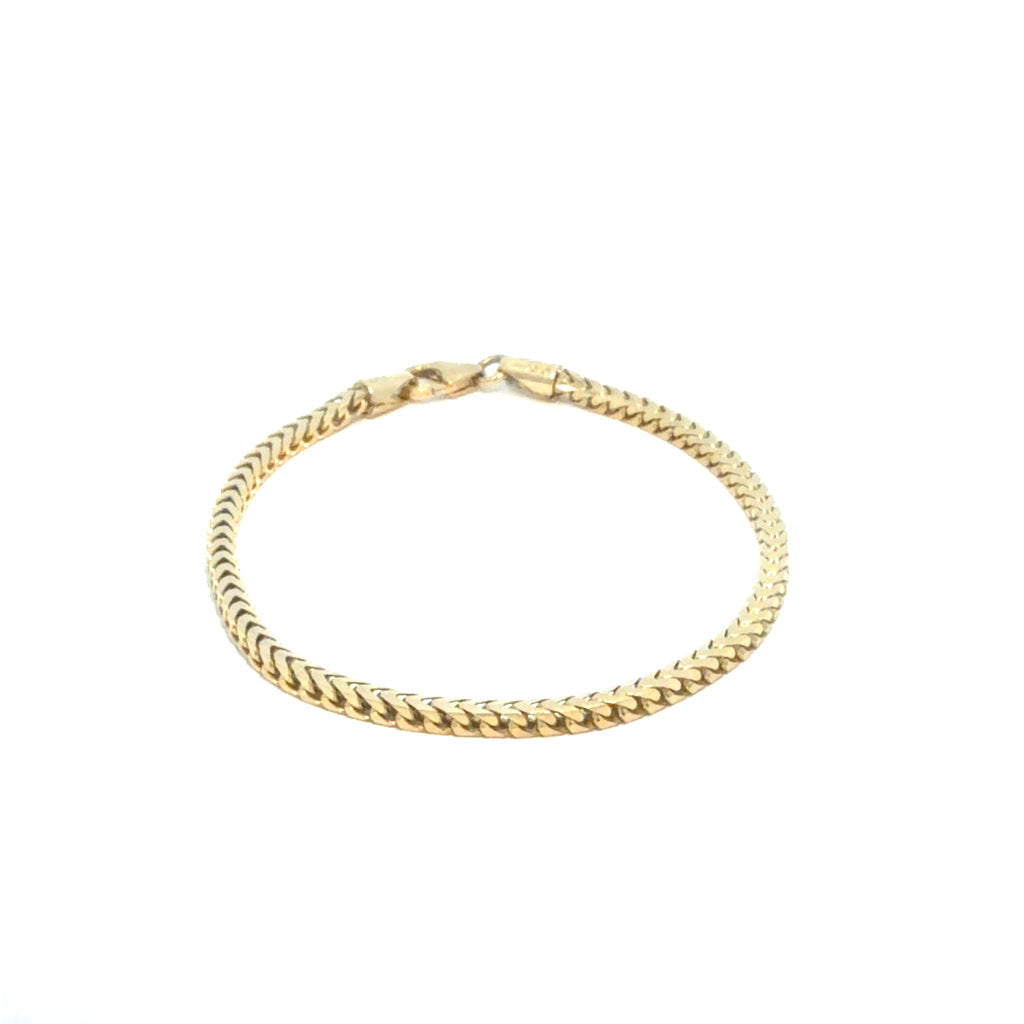 10K Yellow Gold Wheat Bracelet Size 6" Weight 4.6GR