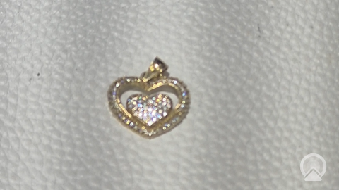 10K YELLOW HEART PENDANT WITH CZ 1.8GR