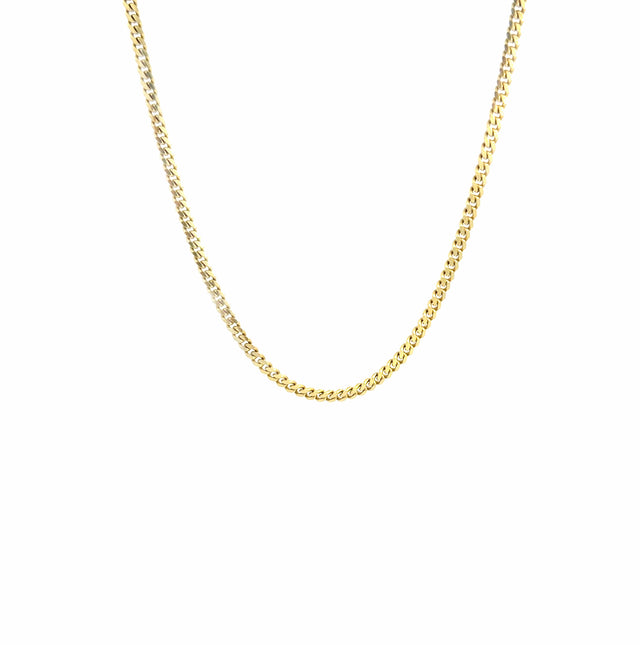 14K Yellow Gold Cuban Link Chain Size 20