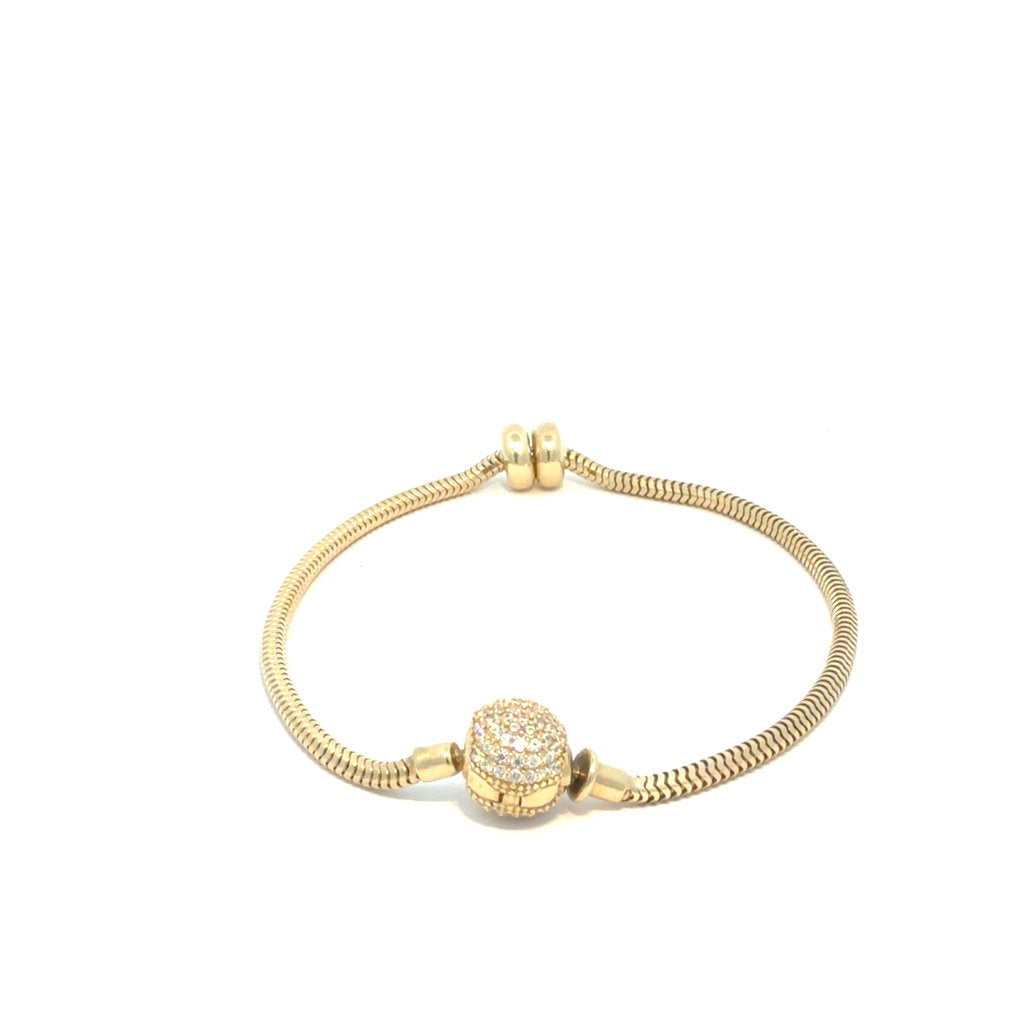 14k Yellow Gold Fancy Bracelet  Size 7'' Weight 8.0GR