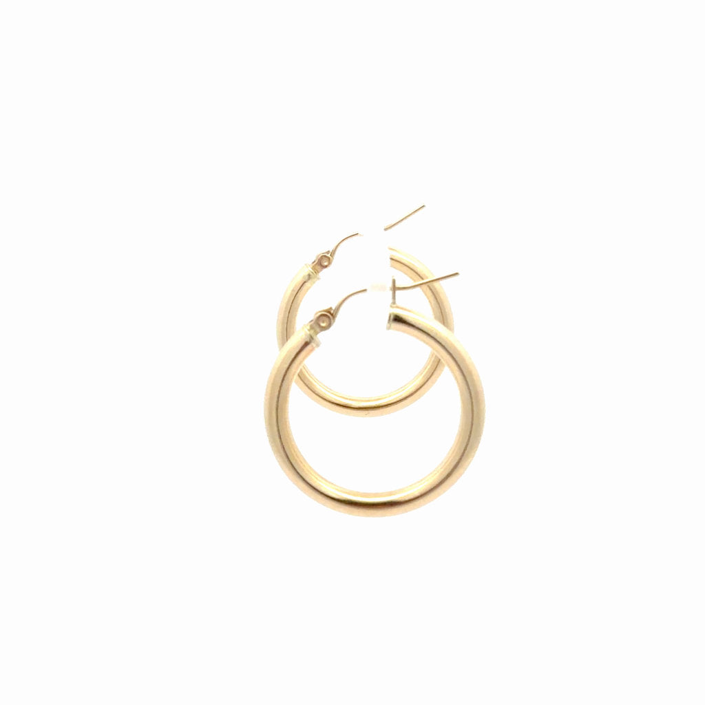 10K Yellow Gold Hoop Earrings  1.8GR