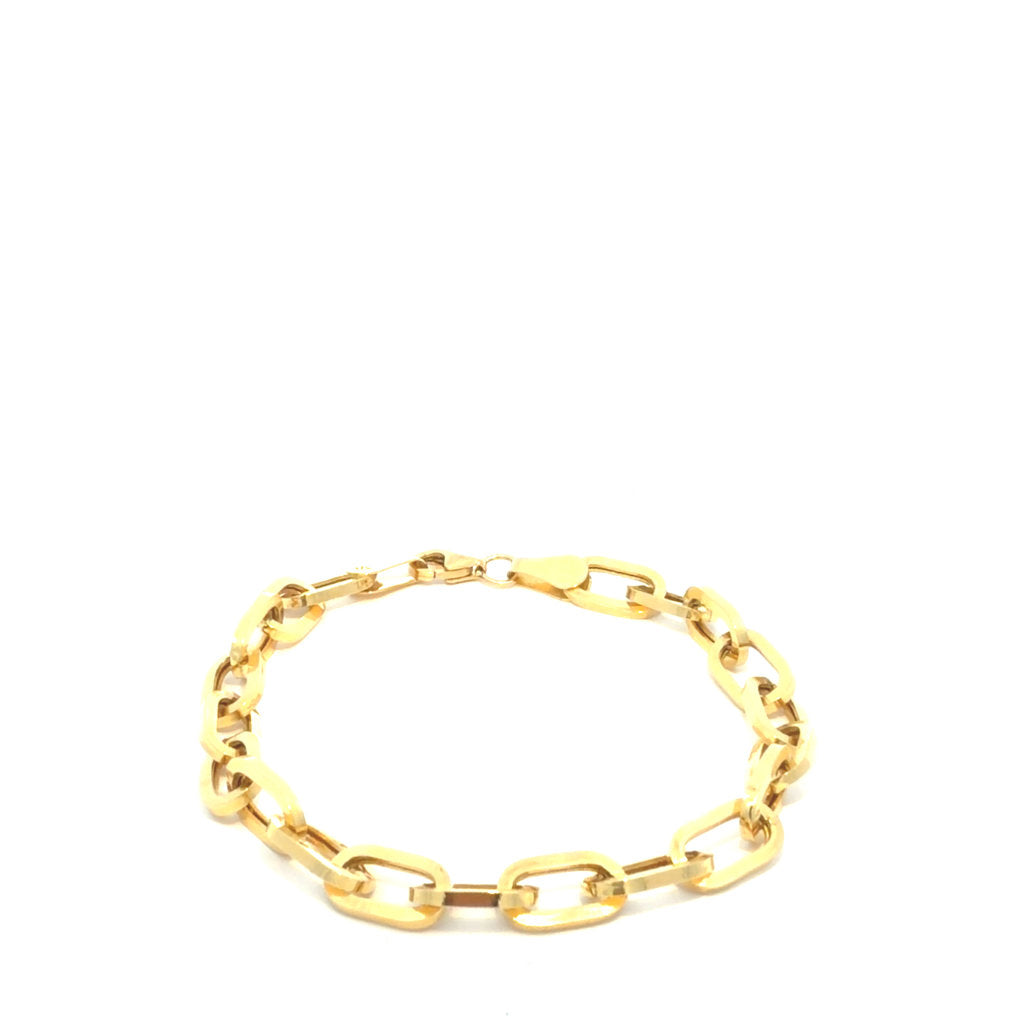 14K Yellow Gold Clipper Bracelet 7.5" 3.6 gr