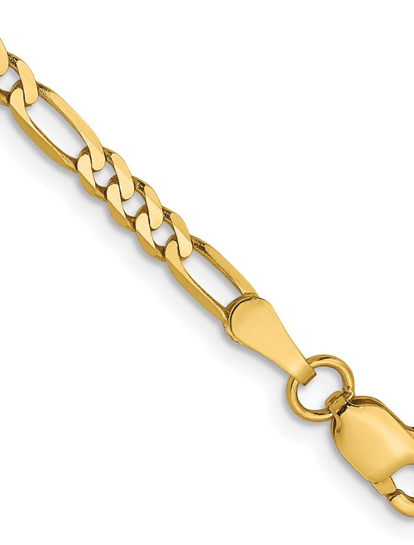 Leslie’s 14K 2.75mm Flat Figaro Chain Anklet