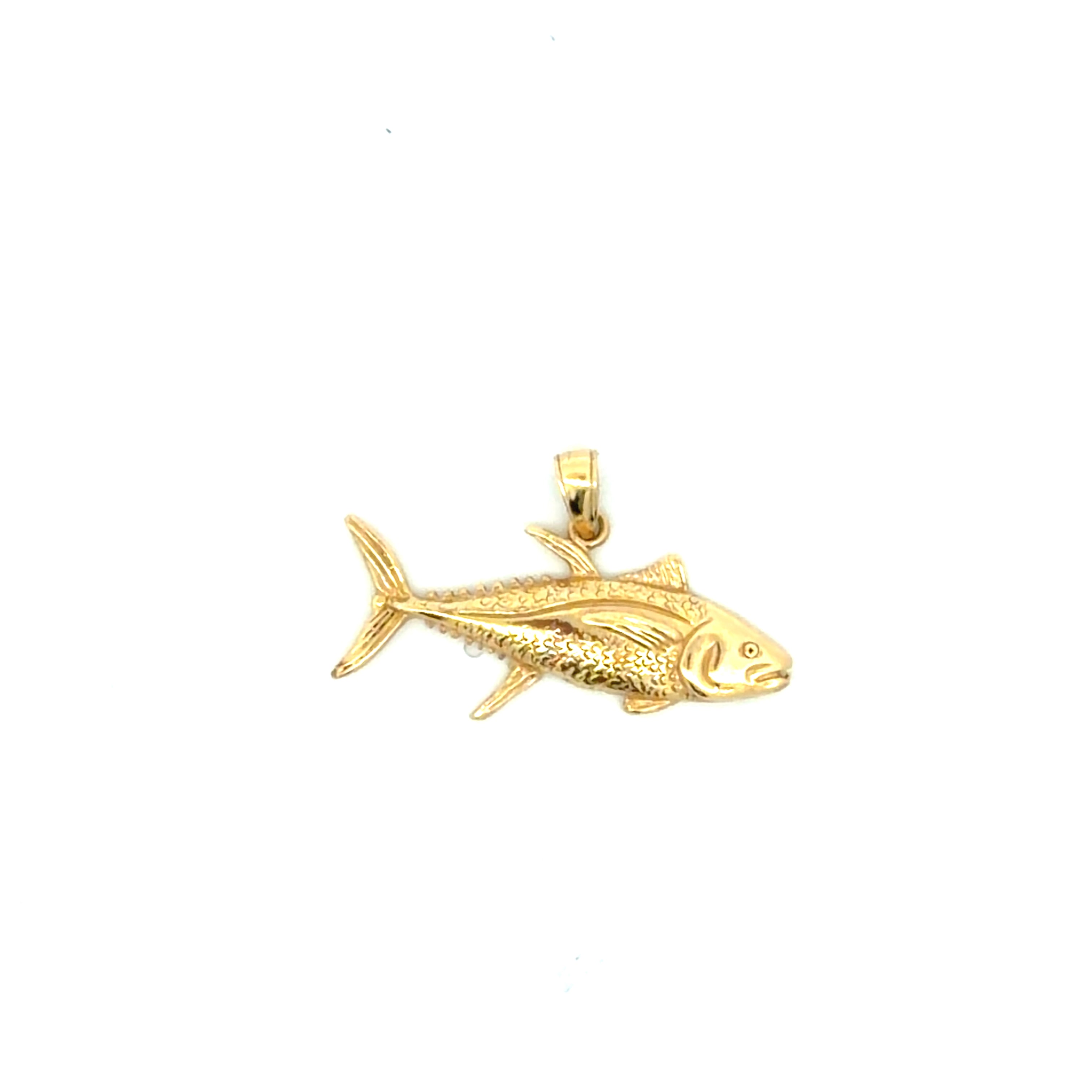 14k Yellow Gold Tuna Fish Pendant Weight 3.4 gr