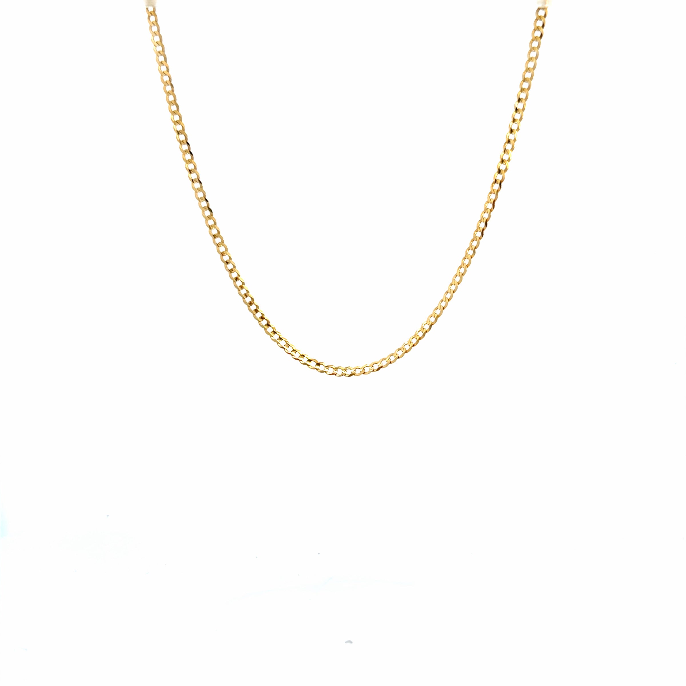 14K Yellow Gold Curb Chain  Size 20" Weight 5.0 GR