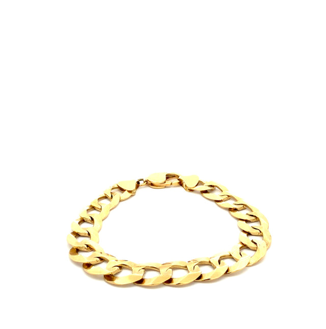 14k Yellow Gold Curb Link Bracelet Size 8 1/2