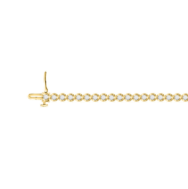 LADIES BRACELET 2.00CT ROUND DIAMOND 14K WHITE GOLD (SI QUALITY)