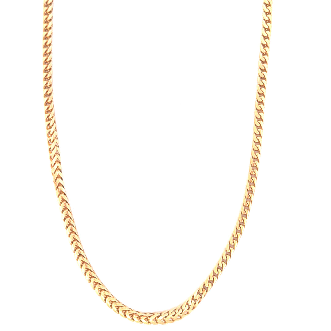 14K  Yellow Gold Wheat Chain Size 26   Weight 58.4 gr