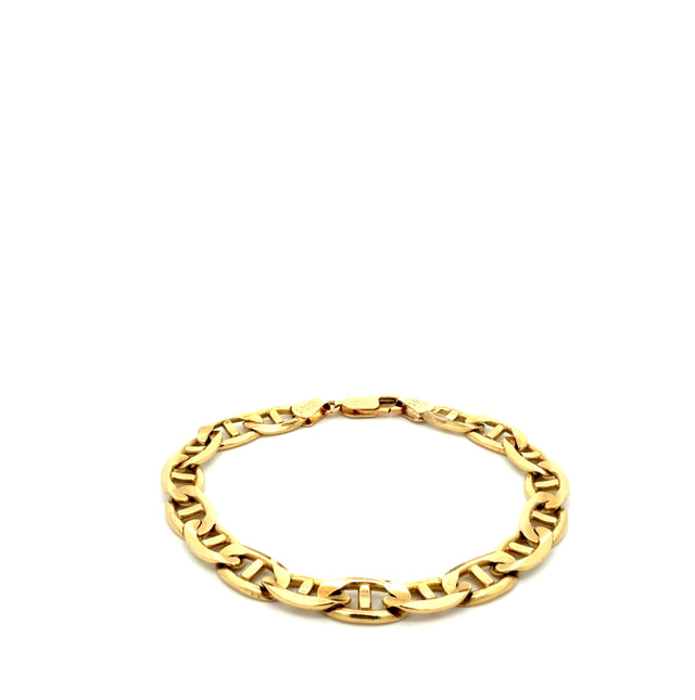 14k Yellow Gold Mariner Bracelet  Size 8