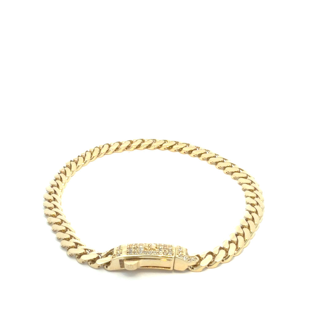 14K Yellow Gold Monaco Bracelet 7 1/2" 9.2GR