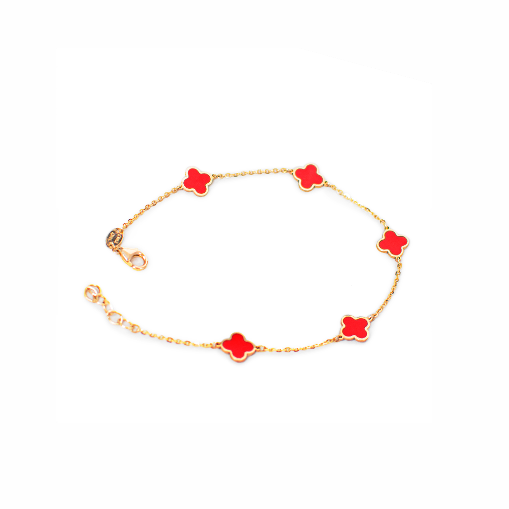 Red Cloverleaf Bracelet.