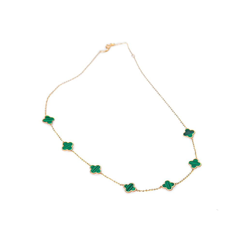 Malachite Cloverleaf Chain.