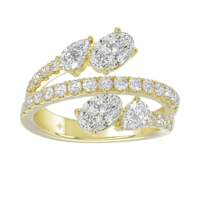 ANILLO DE DAMA 2.00CT DIAMANTE REDONDO/OVALADO/EN FORMA DE PERA ORO AMARILLO 14K