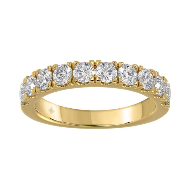 14K YELLOW GOLD 1.00CT ROUND DIAMOND LADIES BAND