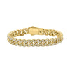 10K YELLOW GOLD 5 1/2CT ROUND DIAMOND MEN’S BRACELET