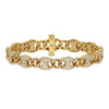 10K YELLOW GOLD 3 1/2CT ROUND DIAMOND MEN’S BRACELET