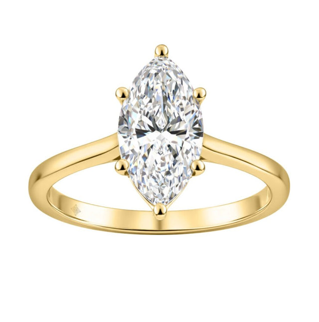 14K YELLOW GOLD 2.00CT MARQUISE DIAMOND LADIES SOLITAIRE RING (CENTER STONE MARQUISE DIAMOND 2.00CT)
