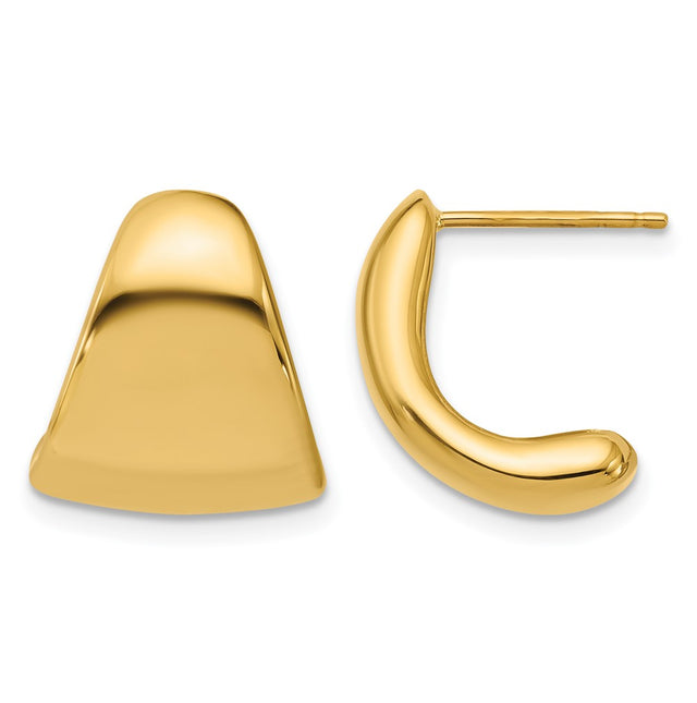 Leslie’s 14K Polished Curve Post Earrings
