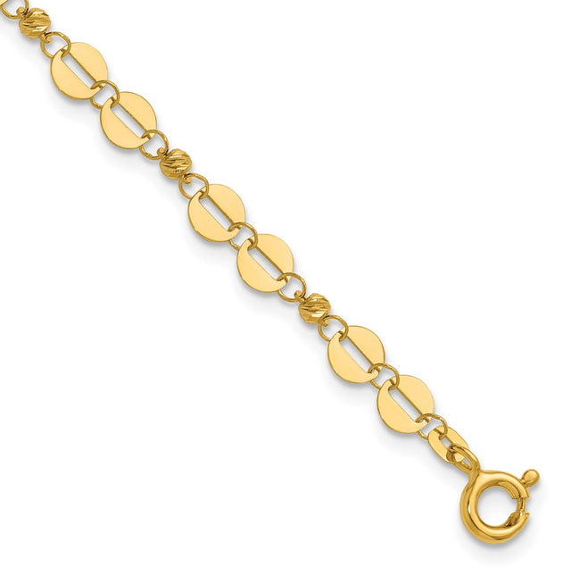 Leslie’s 14K Polished Fancy Link Bracelet