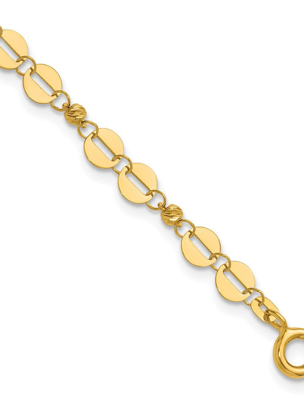 Leslie’s 14K Polished Fancy Link Bracelet