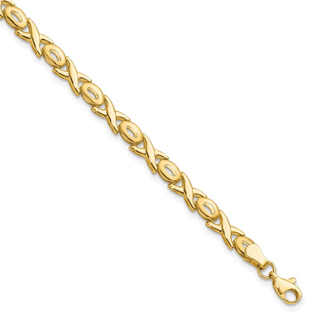 Leslie’s 14K Polished XOXO Bracelet