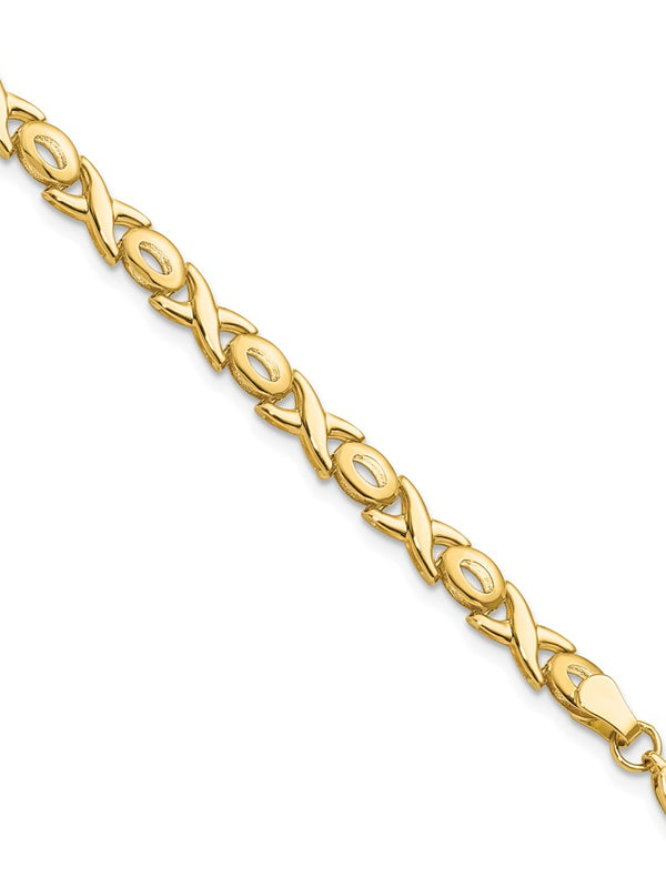 Leslie’s 14K Polished XOXO Bracelet