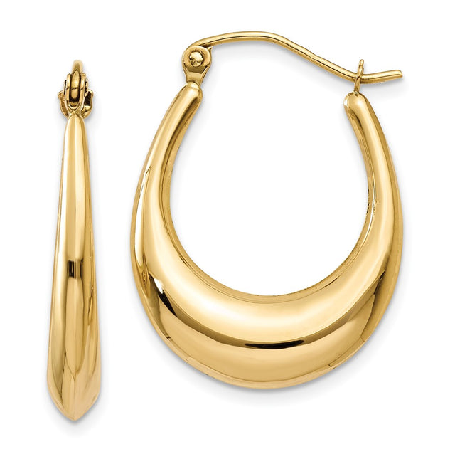 14k Polished Hoop Earrings