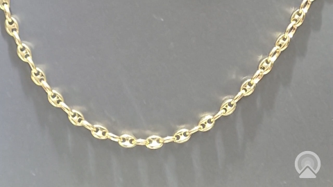 14K YELLOW PUFF MARINER CHAIN 18" 9.7GR