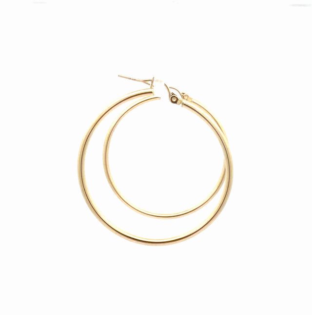 10K Yellow Gold Hoop Earrings 2.4GR