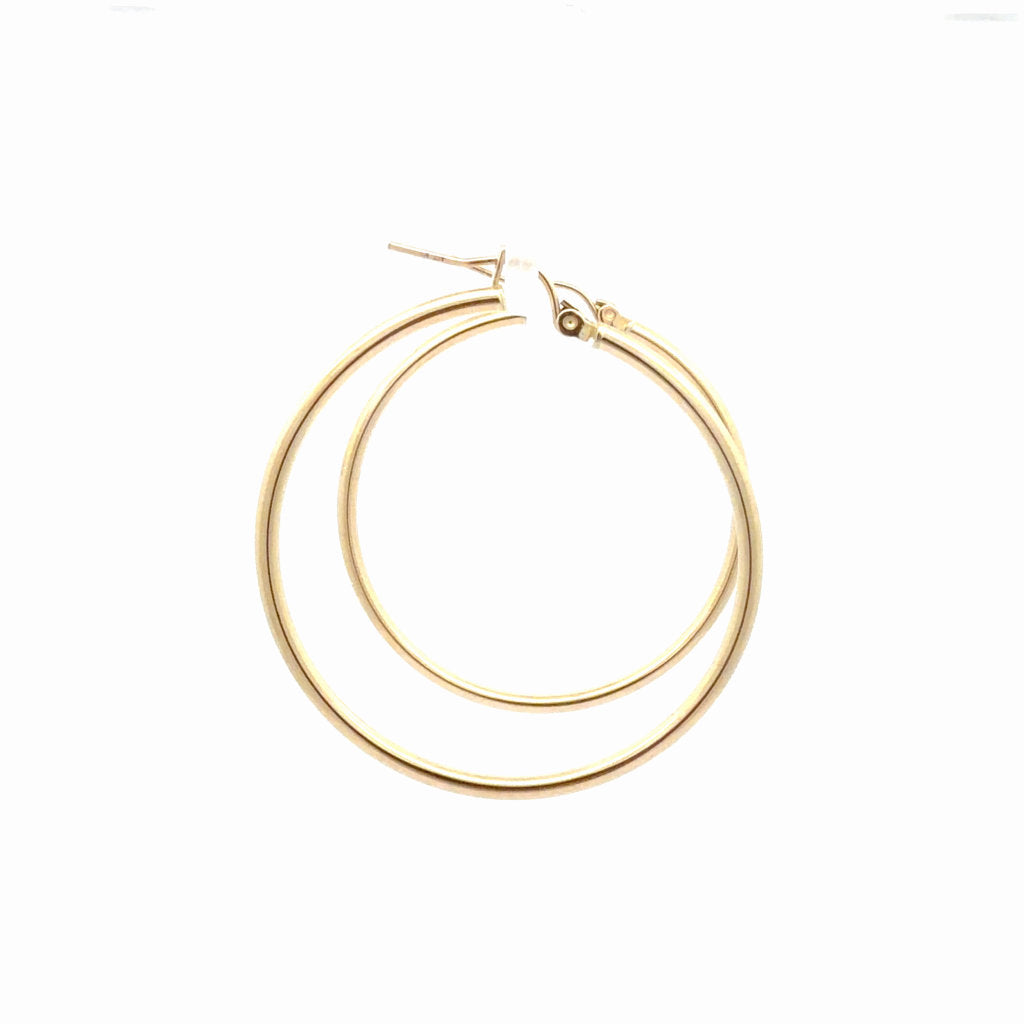 10K Yellow Gold Hoop Earrings 2.4GR