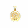 14K Two Tone Virgin Of Charity Pendant   Weight 7.7