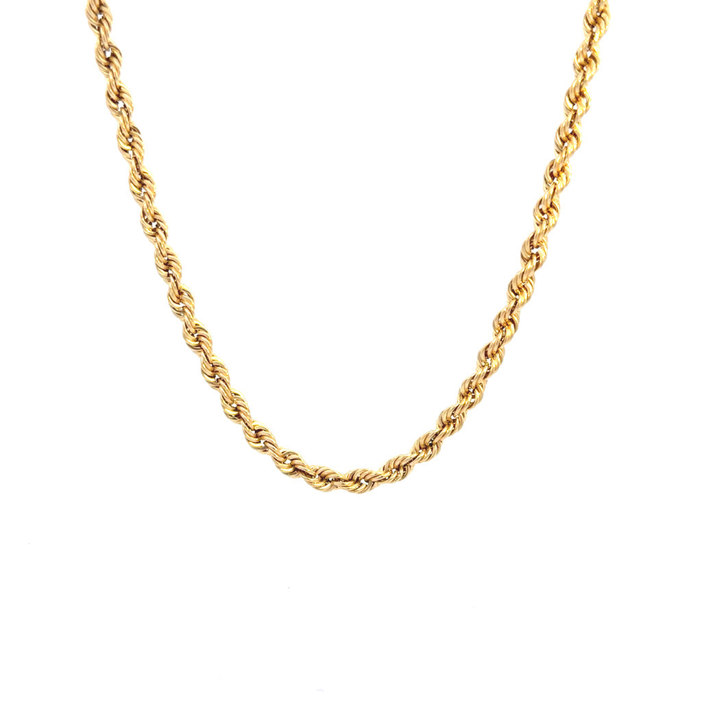 10k Yellow Gold Rope Chain Size 18" Weight 7 gr