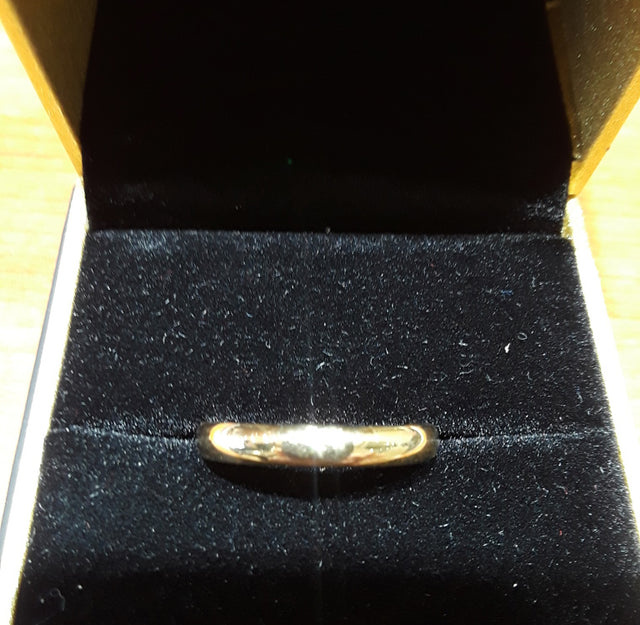 14k Yellow Size 9  RING WEDDING BAND 3 MM Weight 3.0 GR