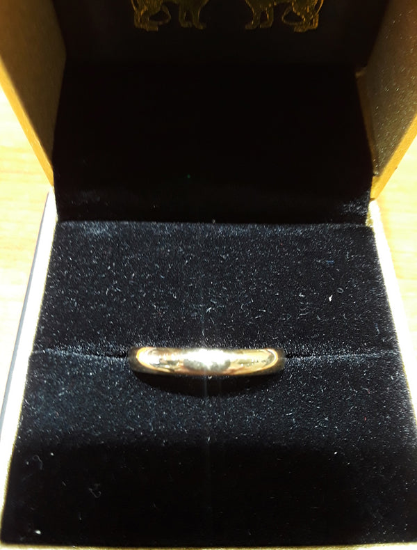 14k Yellow Size 9  RING WEDDING BAND 3 MM Weight 3.0 GR