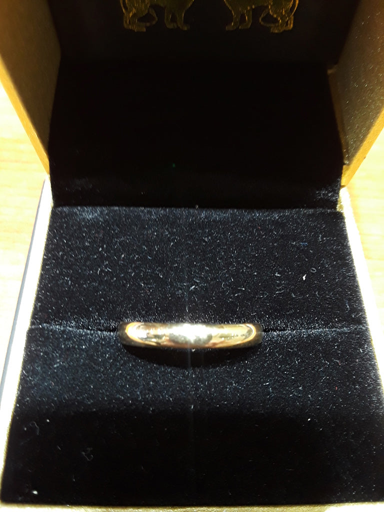 14k Yellow Size 9  RING WEDDING BAND 3 MM Weight 3.0 GR