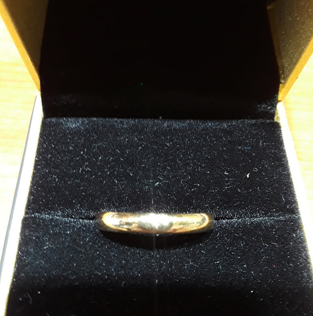 14k Yellow Size 9  RING WEDDING BAND 3 MM Weight 3.0 GR