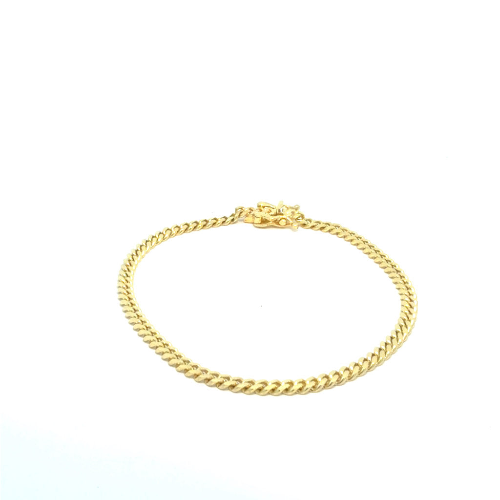 14K Yellow Gold Cuban Link Bracelet 7" 5.6GR