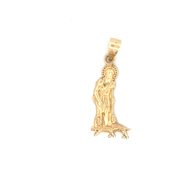 14K Yellow Gold Saint Lazarus Pendant  Weight 1.0 GR