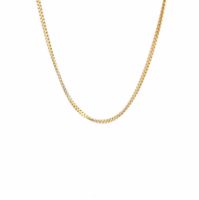 10K Yellow Gold Franco Chain Weight 14.8