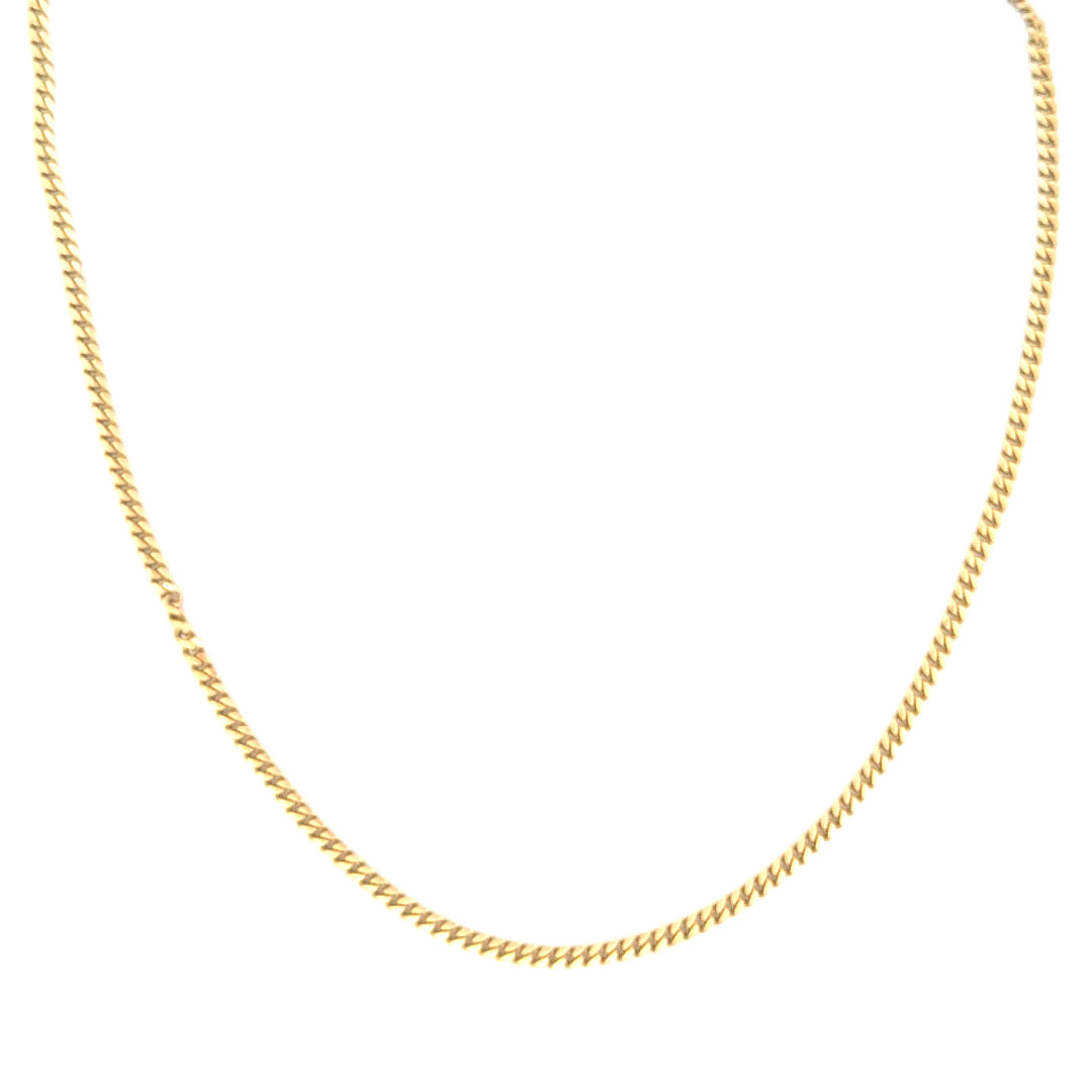 10k Yellow Gold Cuban Link Chain Size 24" Weight 16.1 GR
