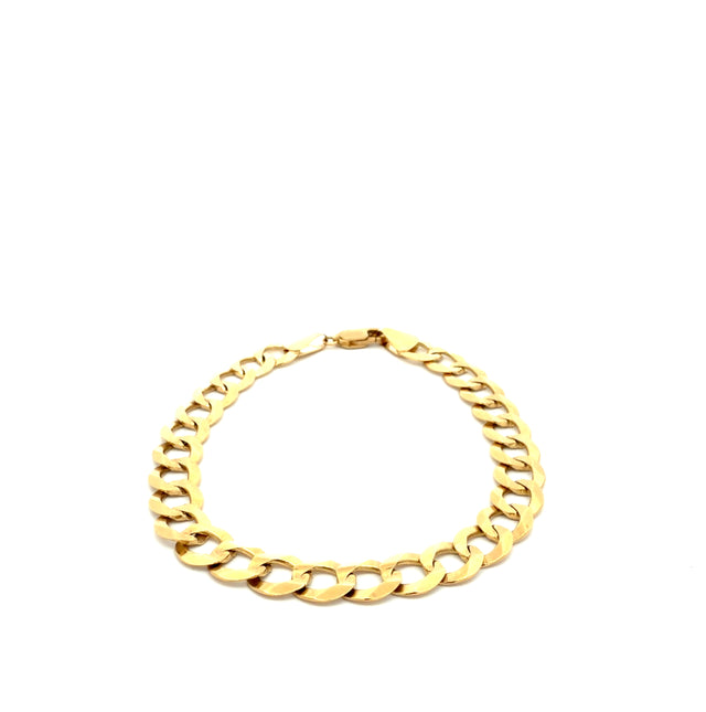 14k Yellow Gold Curb Link Bracelet Size 8 Weight 12.7 gr