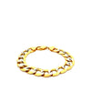 14k Two-Tone Gold Curb Link Bracelet Size 8"  Weight 29.2 gr